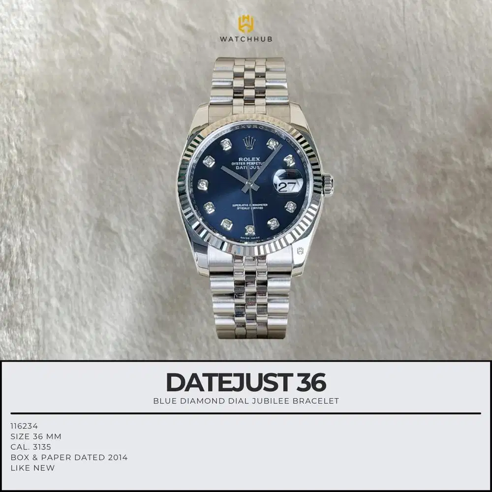 Rolex Datejust 36 Blue Diamond 116234
