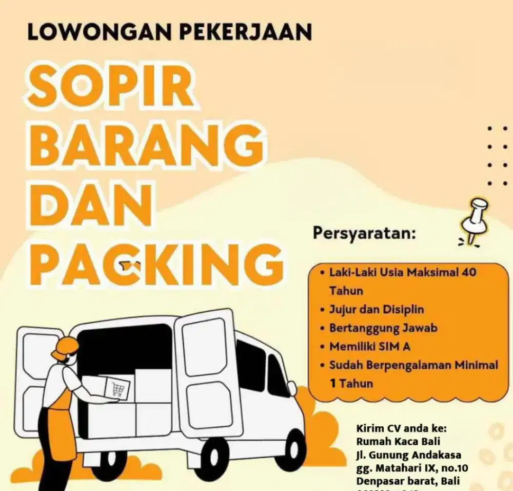Loker sopir kirim barang