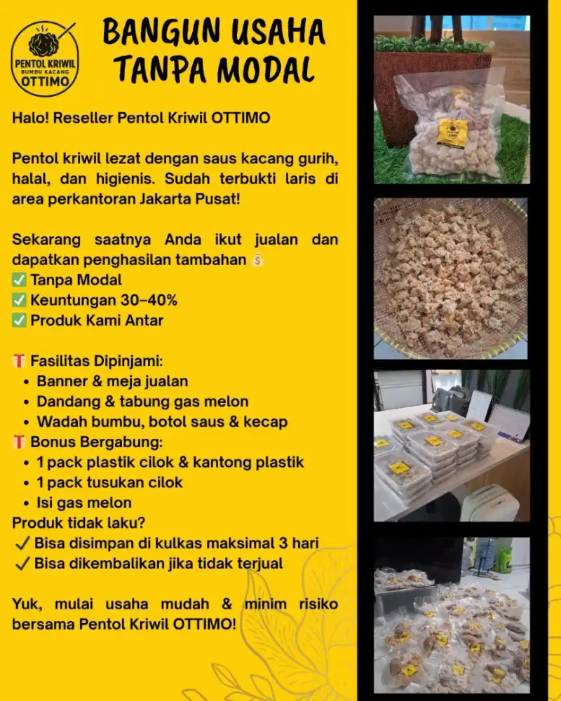 Dicari Reseller Pentol Kriwil OTTIMO