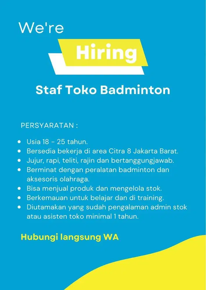Staff Toko Olahraga