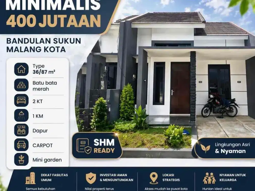 Rumah Dijual Siap Huni Bandulan Dekat Cyber Mall