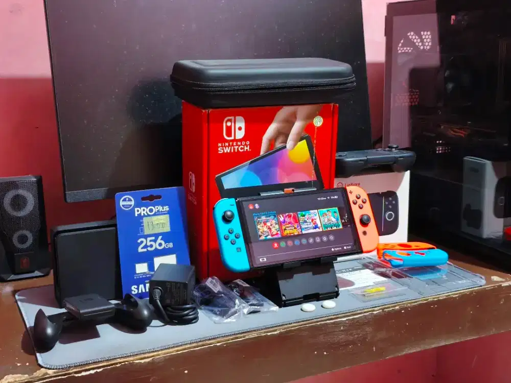 Nintendo Switch Oled CeeFWee 256gb 2024 fullset mulus banyak bonus