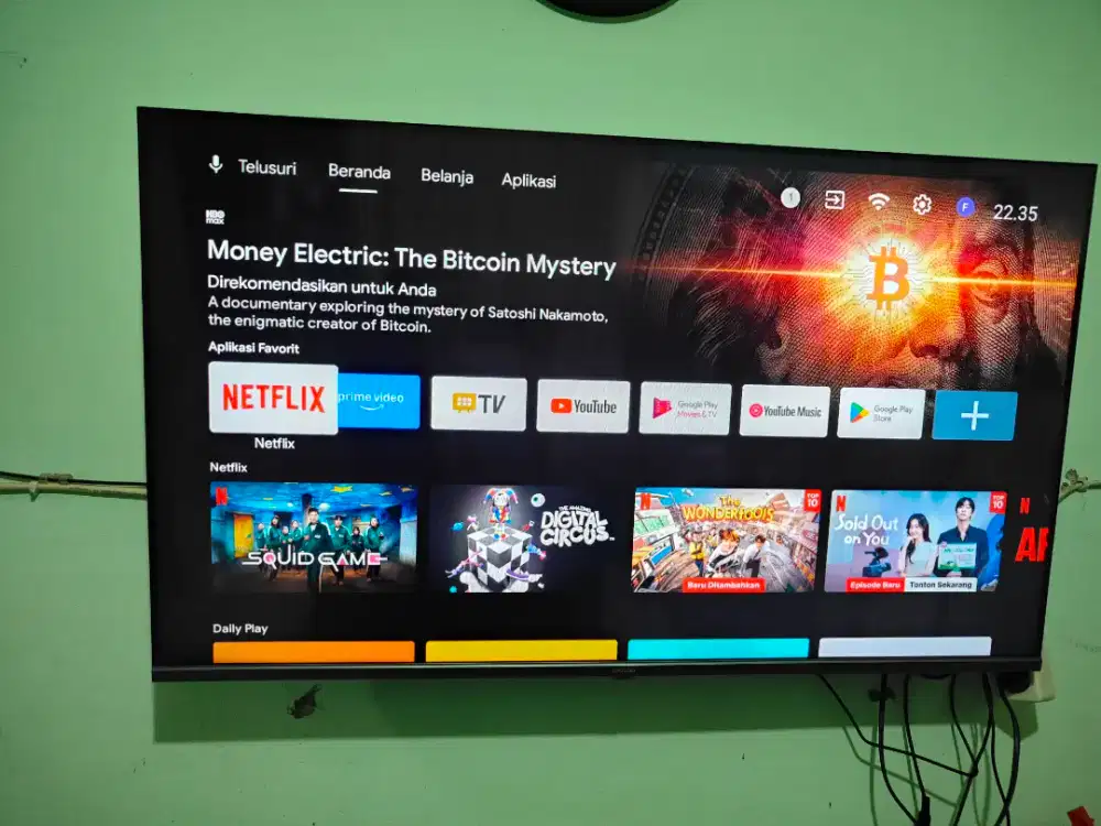 Di jual tv coocaa android 43 like new fullset