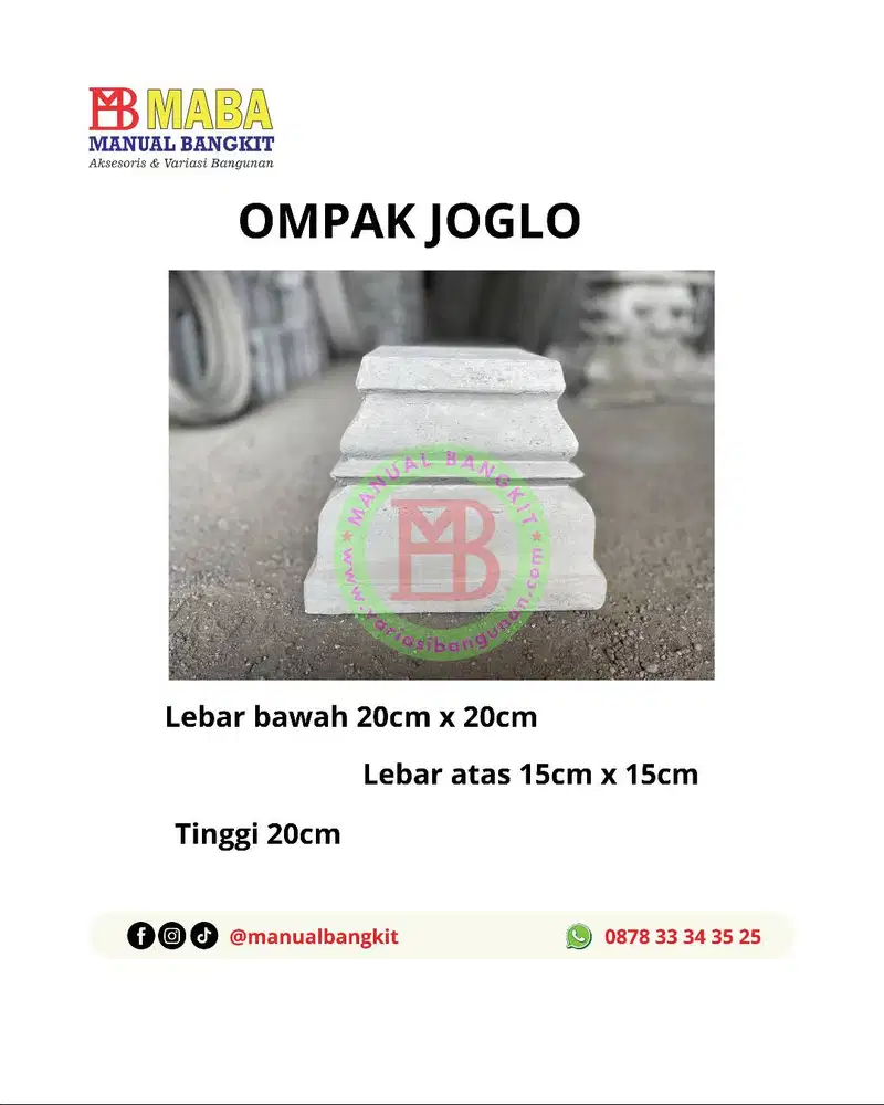 Ompak Joglo 15 cm