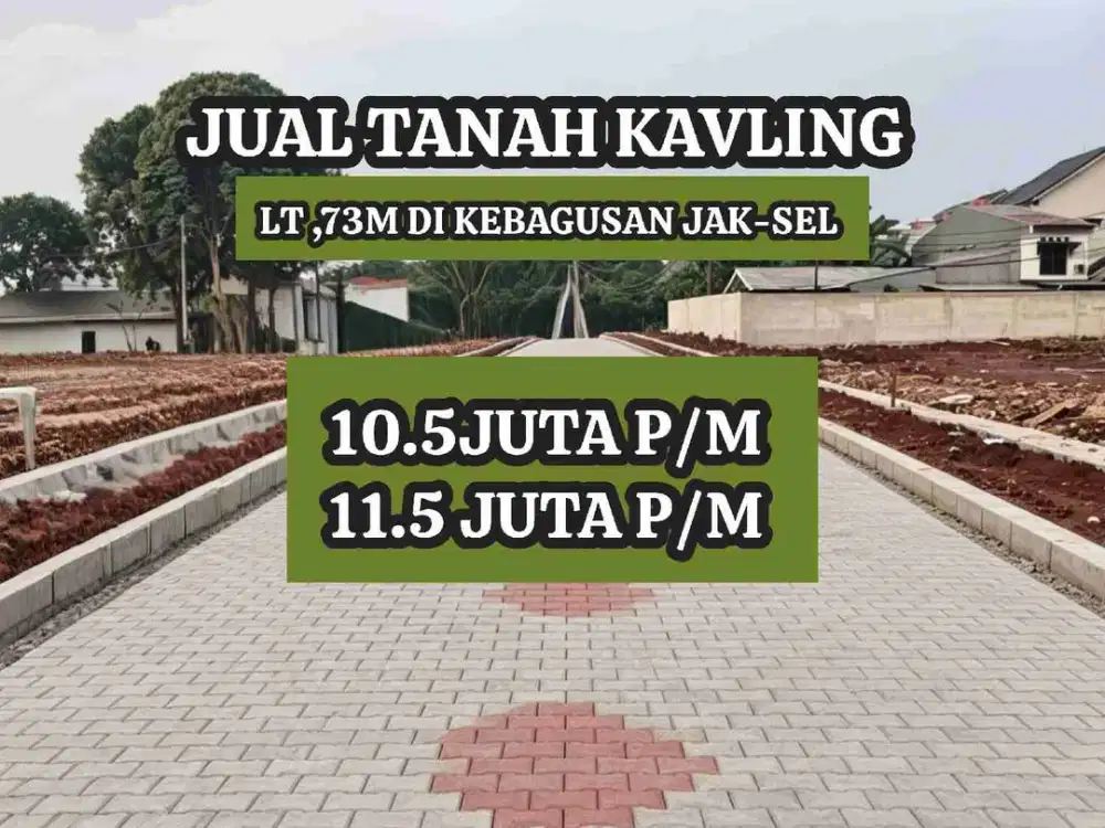 TANAH KAVLING 73 METERAN SAMPE 100METER DI KEBAGUSAN JAKARTA SELATAN
