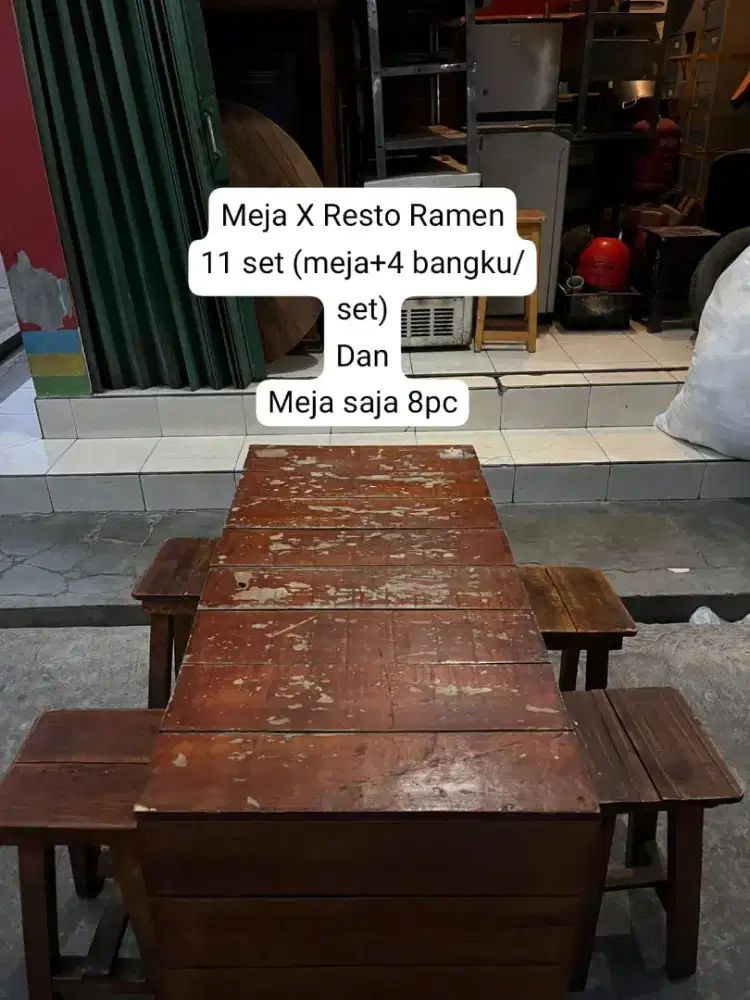 Meja set bangku 4pc Ex Resto Ramen