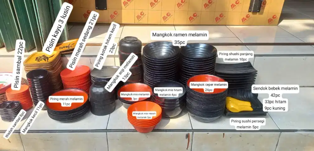 Aneka Piring dan Mangkok Melamin Ex Resto