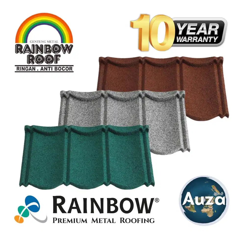 Genteng Metal Pasir Premium 1x3 | Rainbow Grande Stone-Coated Metal