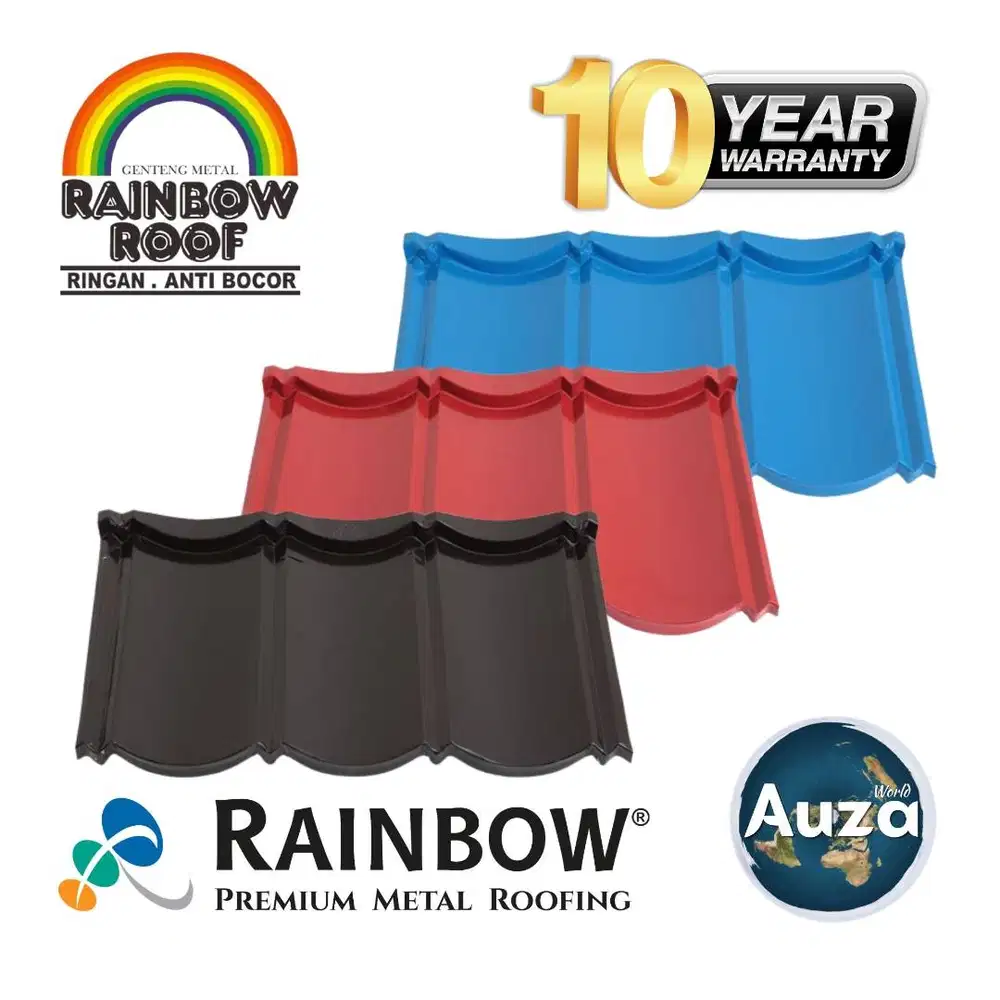 Genteng Metal Warna Premium 1x3 | Rainbow Grande Color-Painted Metal