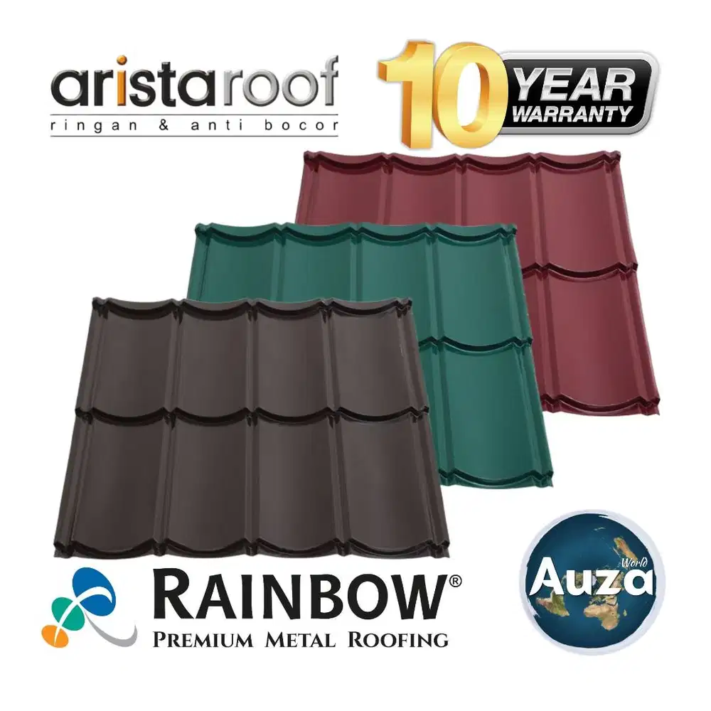 Genteng Metal Warna Premium 2x4 | Arista Color-Painted Metal Roof