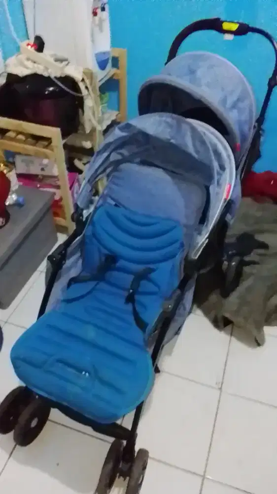 Stroller tandem chrissbell 2 bayi