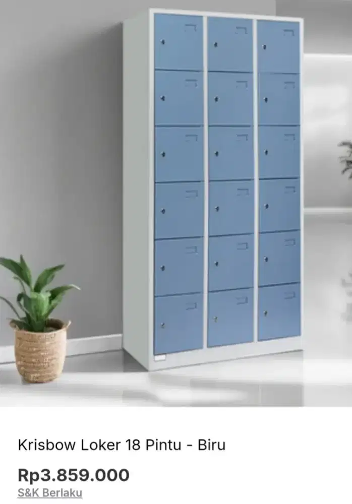 Ex Kantor KRISBOW Loker 18 pintu Biru