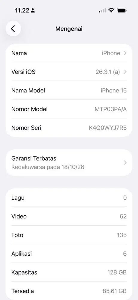 Di jual iphone 15 128gb iboxx