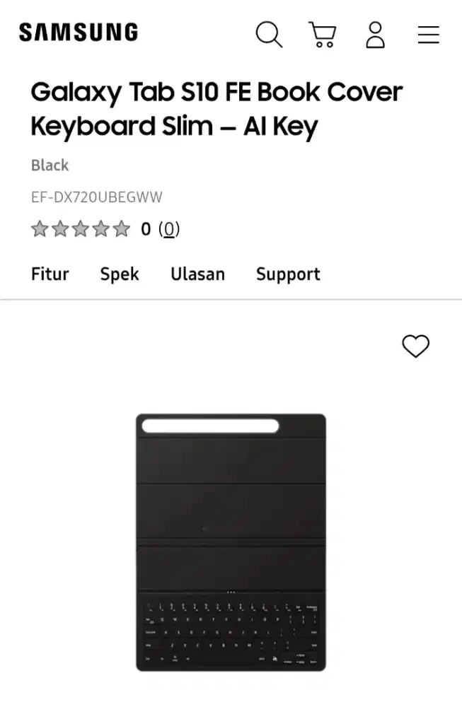 Book Cover Keyboard Samsung Tab S10 Fe S9 S9 Fe Mulus Murah Sein
