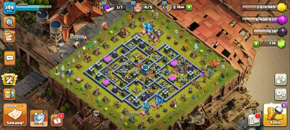 Akun coc TH 13 max
