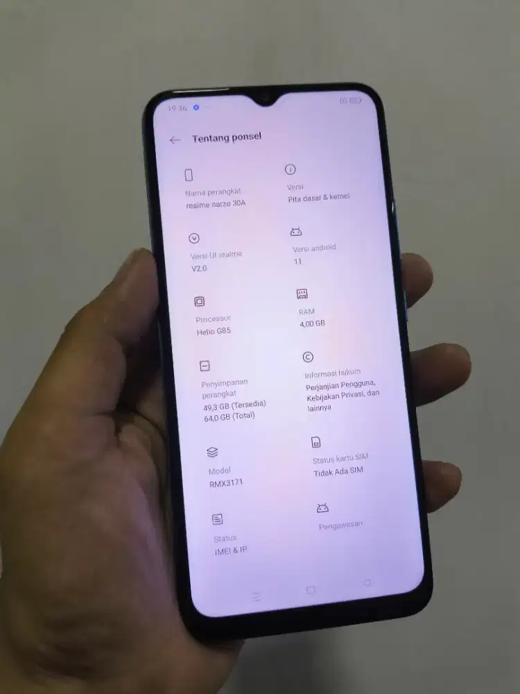 Realme narzo 30a 4/64 mulus