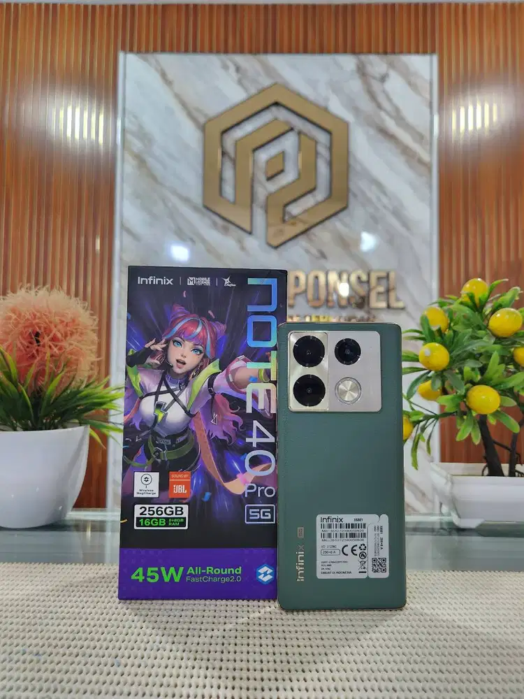 Infinix Note 40 Pro 5G Ram 8+8Gb/256Gb Fulset Mulus Ori 100% Brgaransi