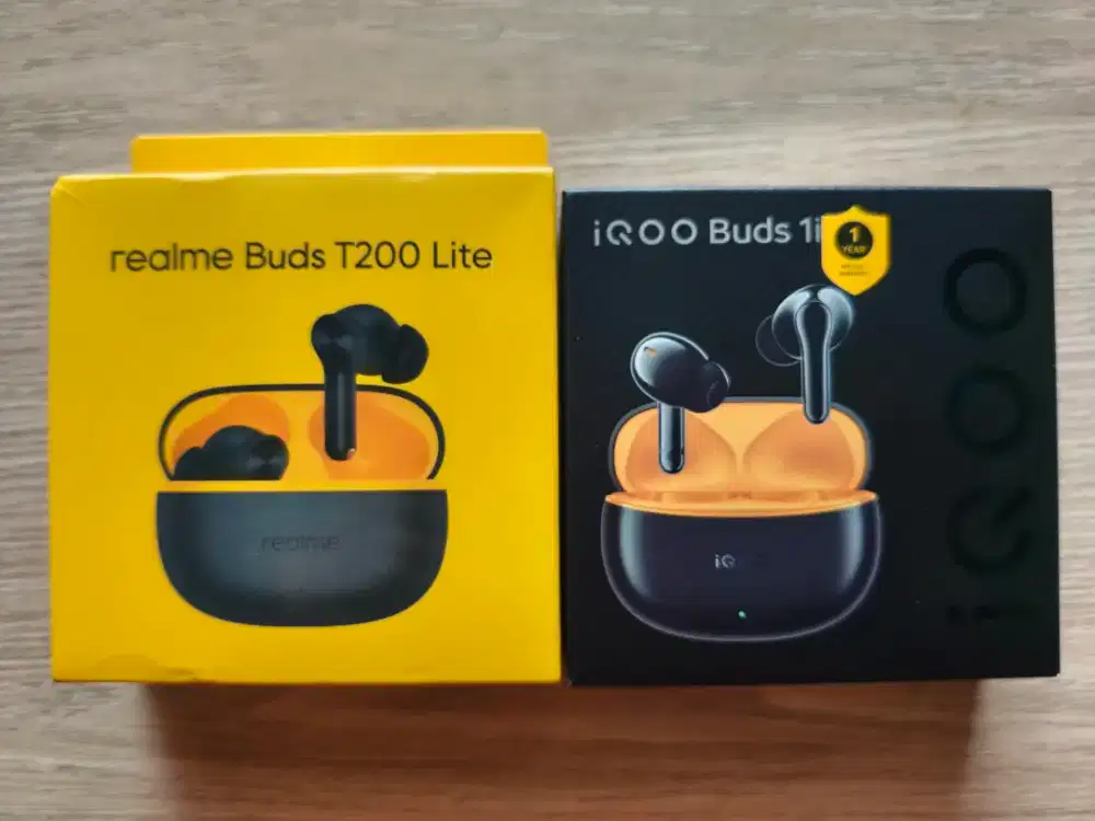 tws realme buds t200 lite & iqoo buds 1i garansi resmi