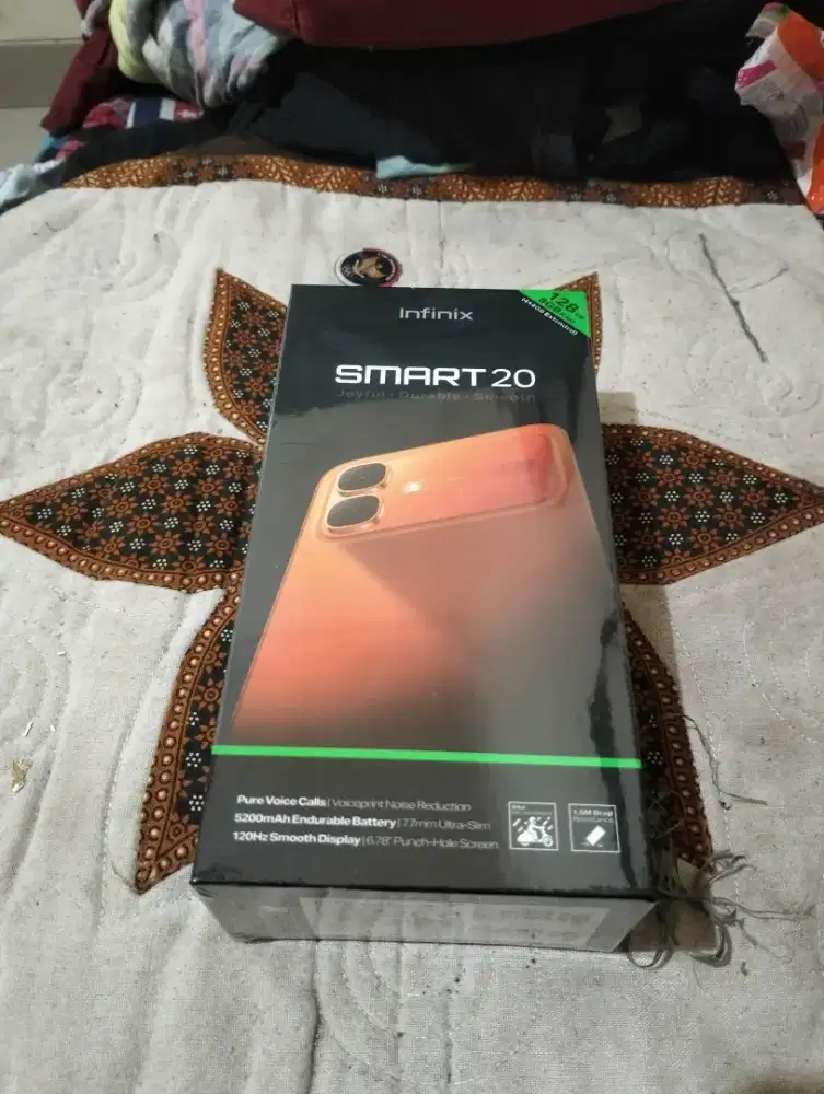 Infinix smart 20 memori 128GB ram 4+4 (8)