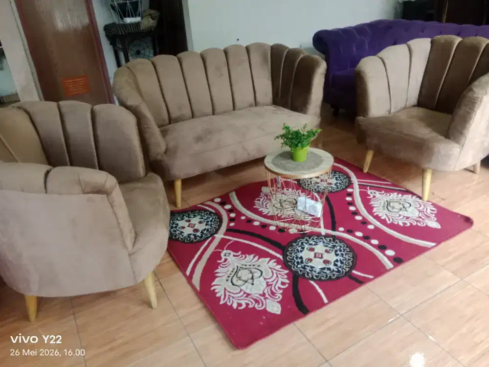 Sofa kerang NEW harga SECOND meja informa