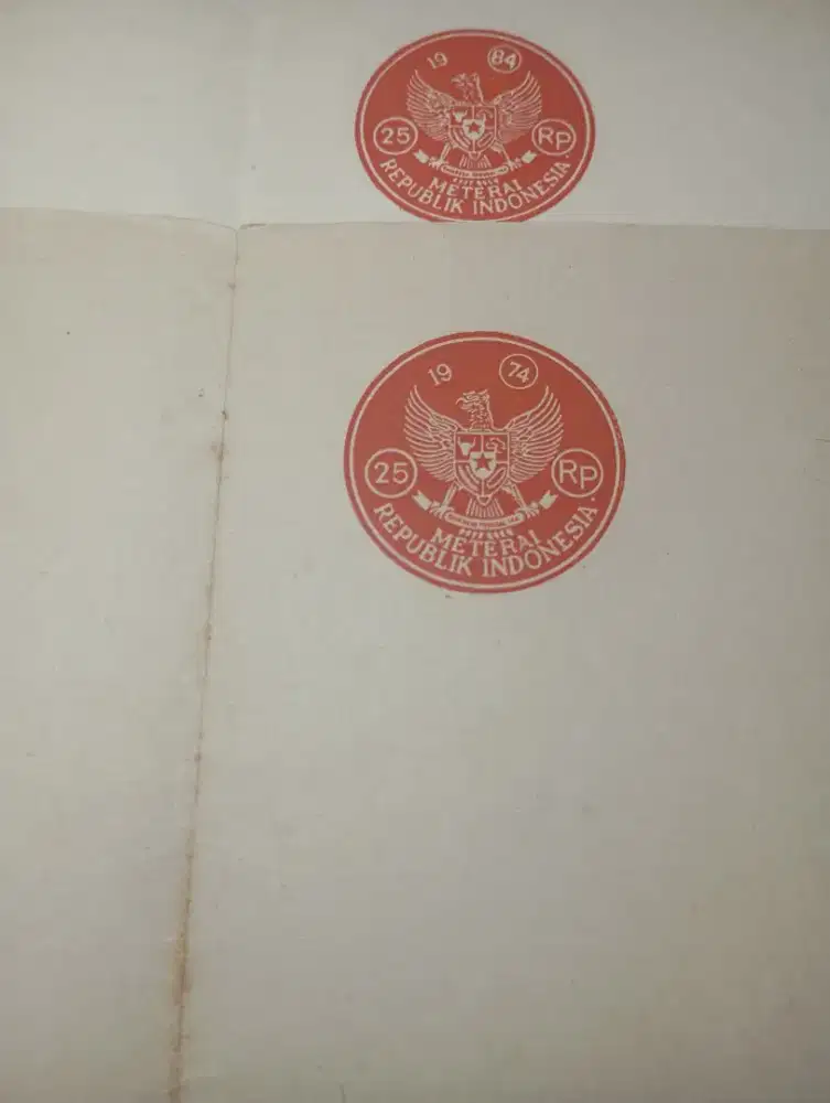 Kertas segel jadul asli
