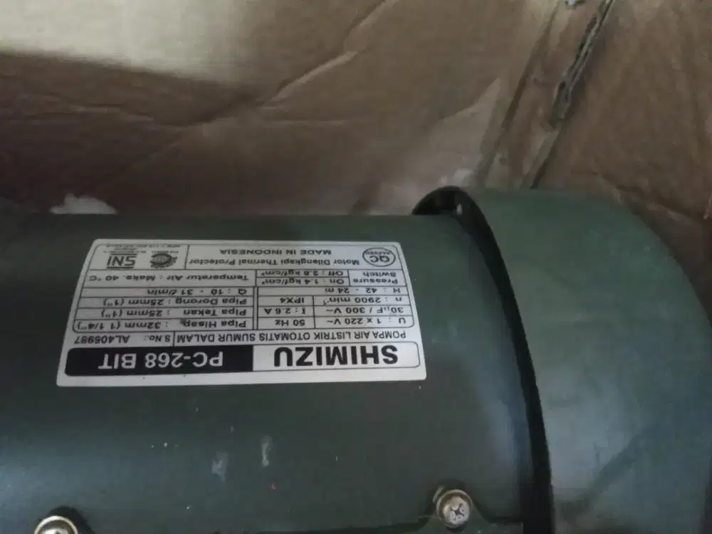 Mesin pompa jetpum shimizu PC 268 BIT  baru beli ngga jadi di pake