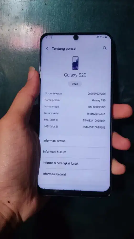 Samsung S20 Ram 8/128
