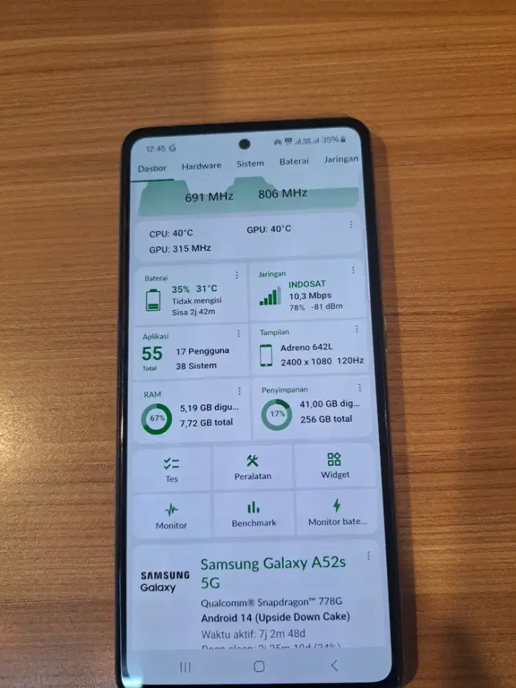 Saya mau jual hp samsung galaxy a52s