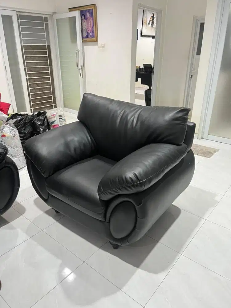 Sofa 6 seat + meja cofee kayu