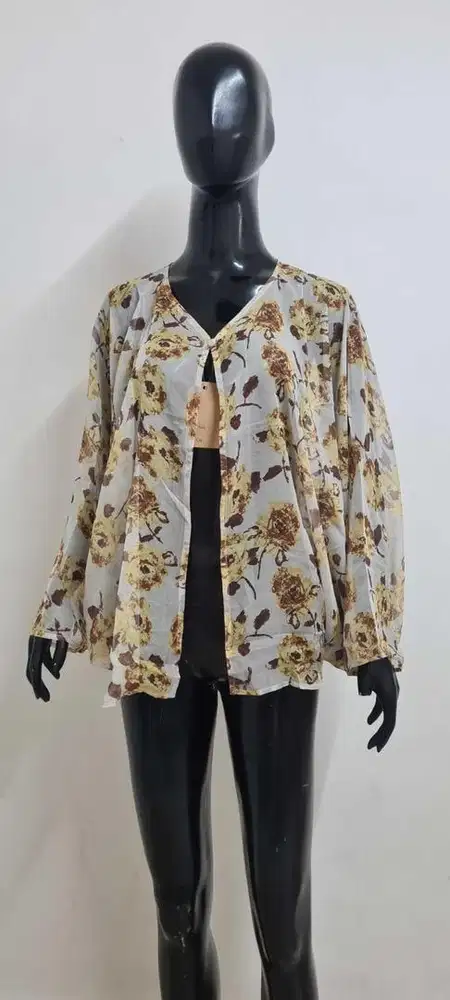 Outher flower premium sifon, blouse outher premium, kemeja flower