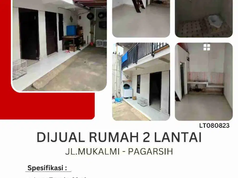 Dijual cepat rumah 2 lantai di Mukalmi pagarsih