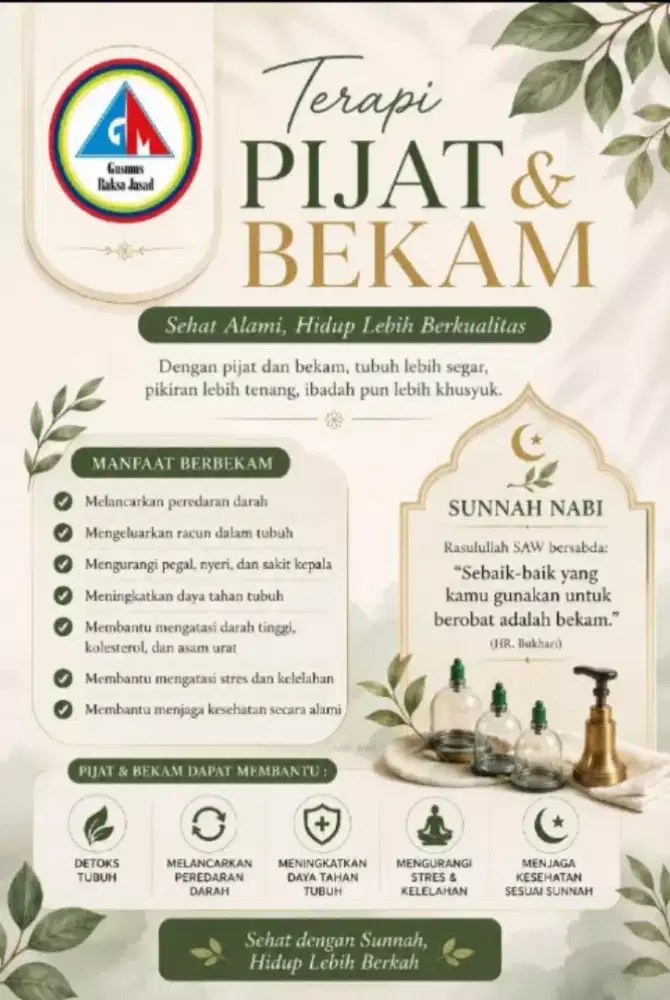 Jasa panggilan terapi bekam