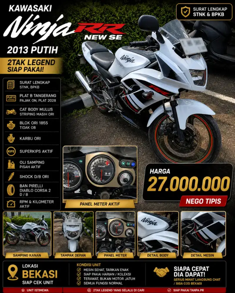 Kawasaki Ninja RR New SE 150 Putih