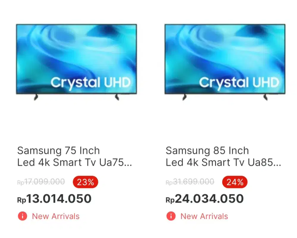 Tv samsung 75 dan 85 seri baru