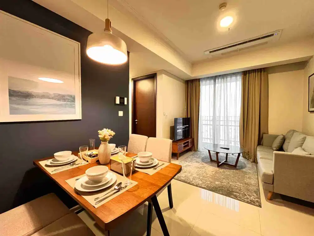 DISEWAKAN APARTEMEN CASA GRANDE 2 KAMAR SIAP HUNI PHASE 2 KOTA CASABLANCA JAKARTA SELATAN