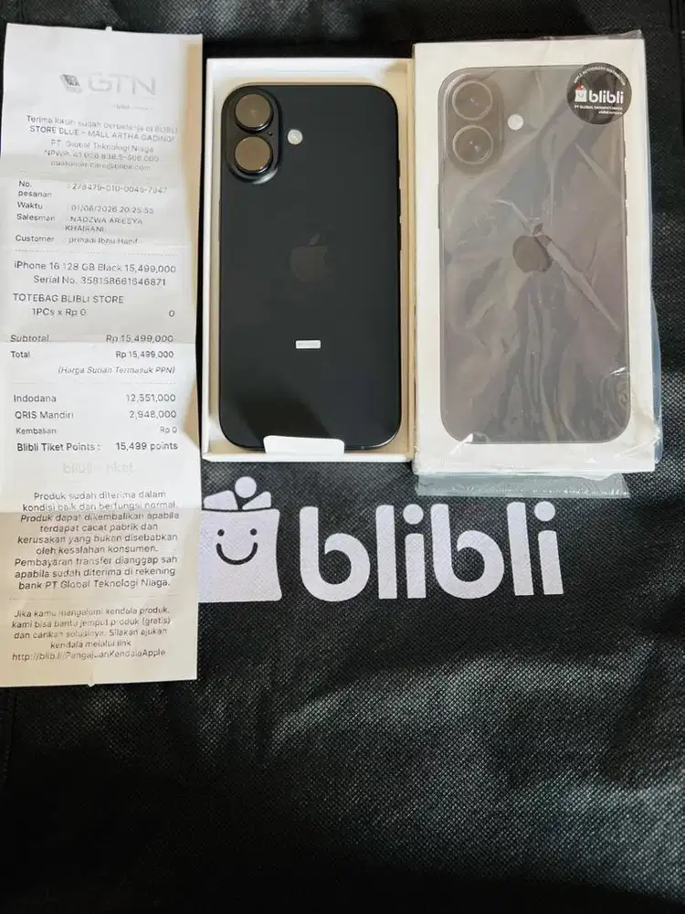 IPHONE 16 128GB RESMI OPEN BOX