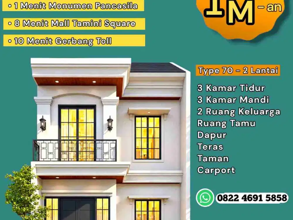 Rumah Pinggir Jalan Raya Lubang Buaya Legalitas SHM