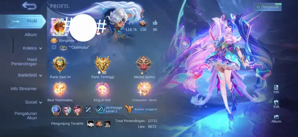Jual akun mobile legends