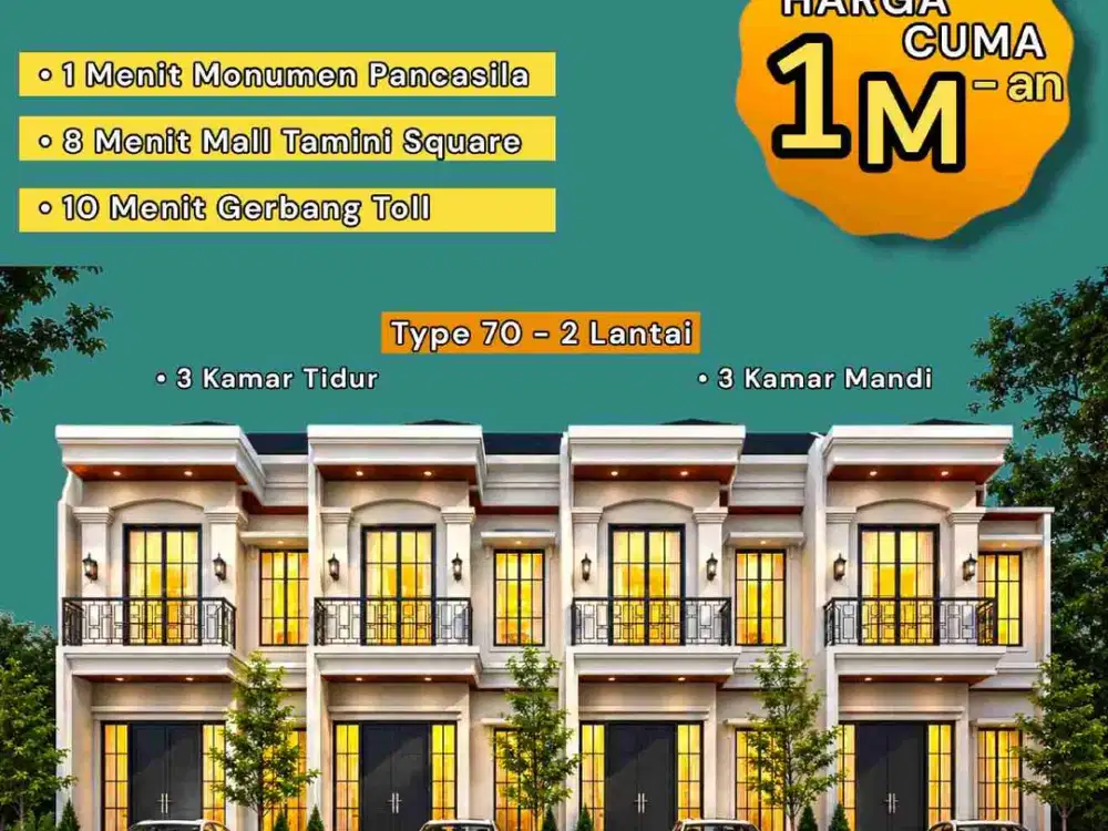 Jual Rumah Mewah Siap Bangun Di pinggir jalan raya lubang buaya jakarta timur