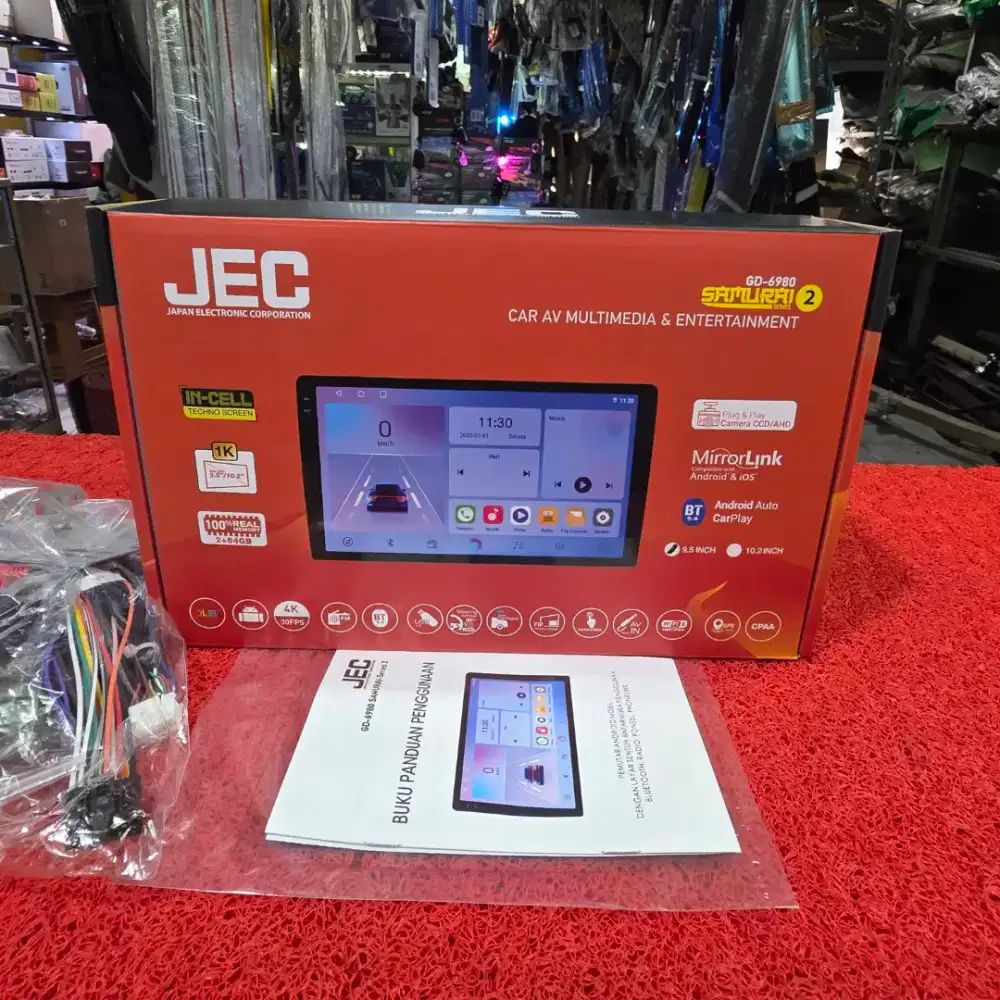 Head Unit Android JEC GD-6980 SAMURAI SERIES 2 2GB+64GB IN-CELL 9 in