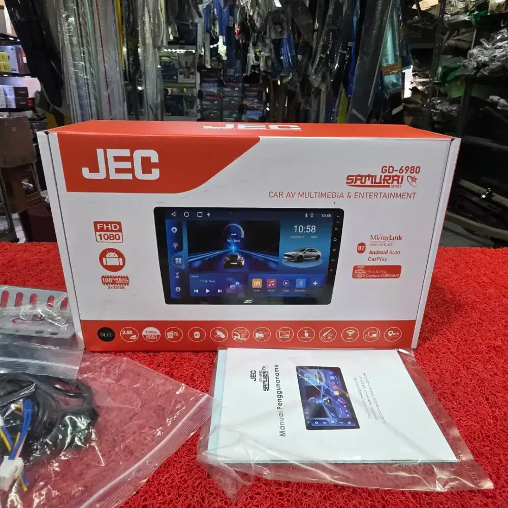 Head Unit Android JEC GD-6980 SAMURAI SERIES 2GB+32GB QLED 9 in