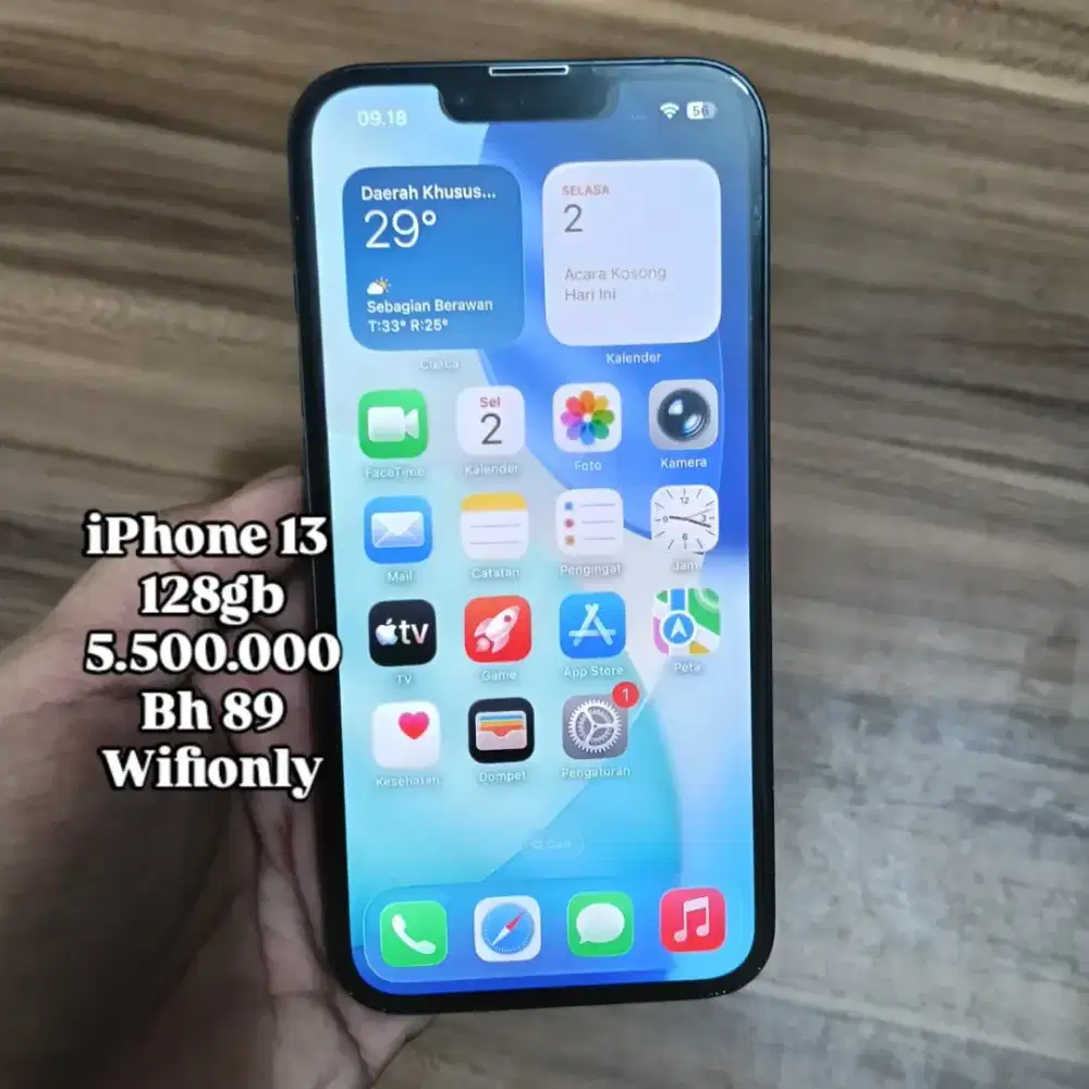 iPhone 13 128gb seken batangan wifionly