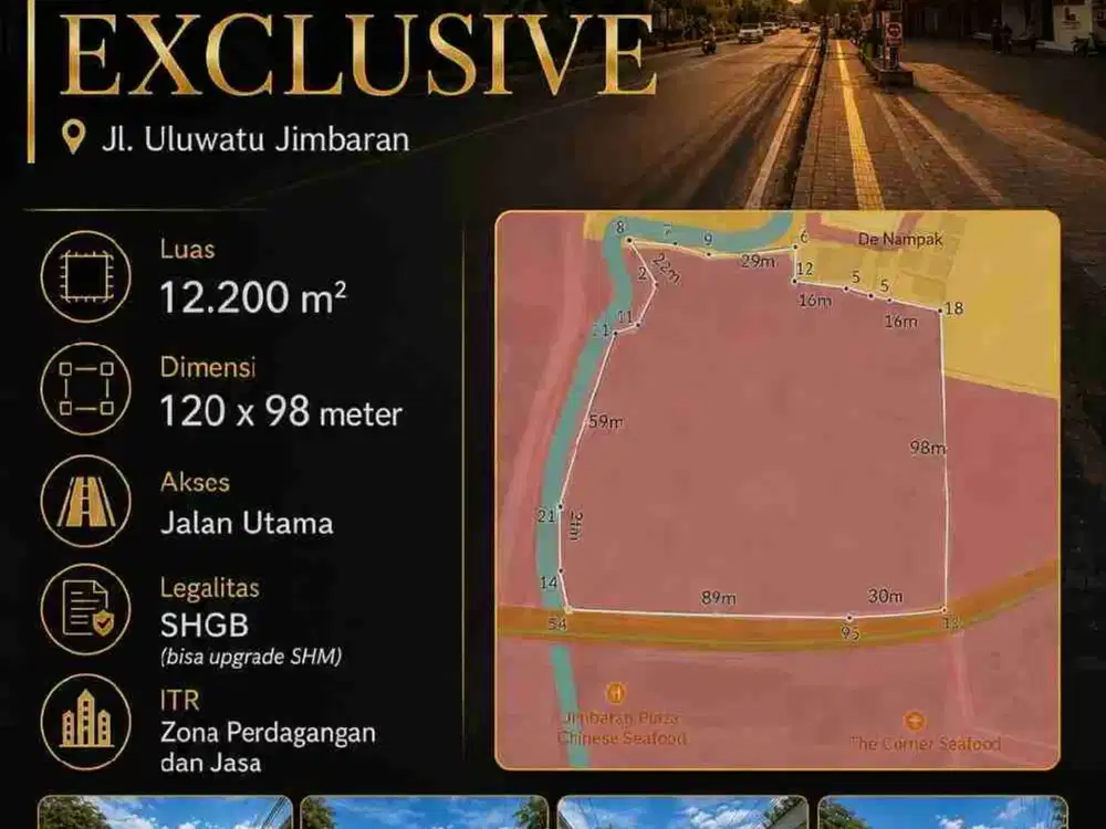 Tanah Komersial Jl Uluwatu ll Jimbaran
