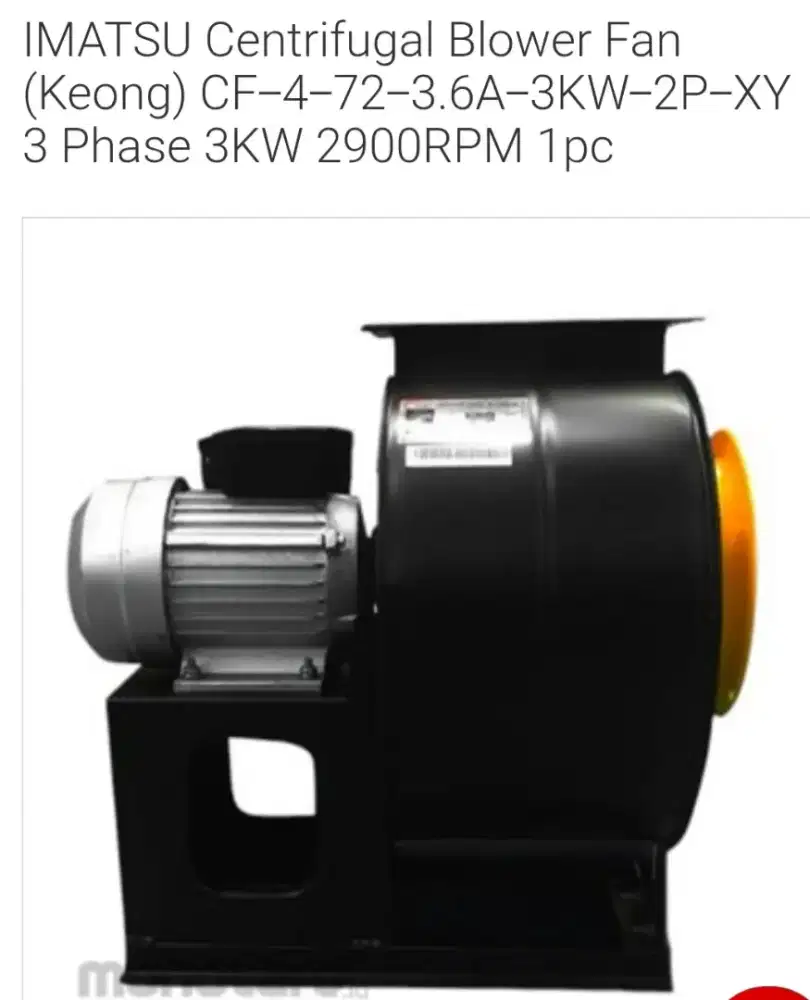 Mesin Contrifugal Blower 380 Kw /Pan