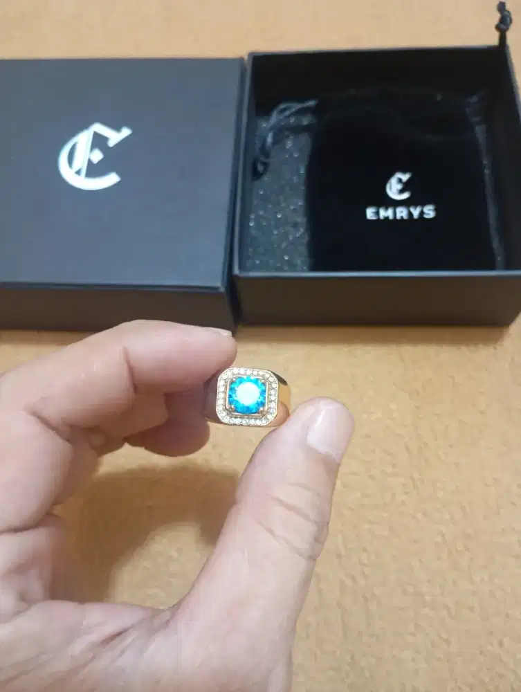 Cincin fashion blue topaz