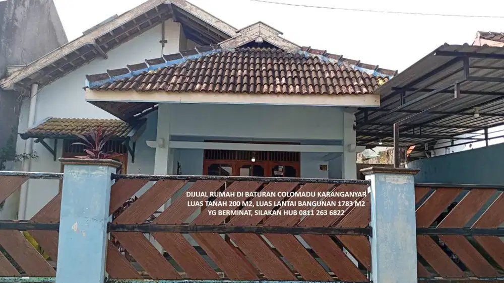 Dijual Rumha di baturan Colomadu Karanganyar