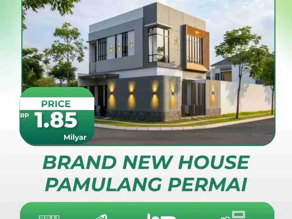 RUMAH BARU PREMIUM HOOK DI PAMULANG, SEMI FURNISHED
