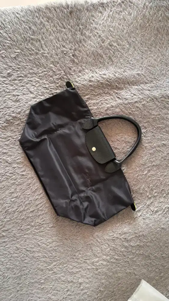 Tas Longchamp Le Pliage Medium Short Handle Black
