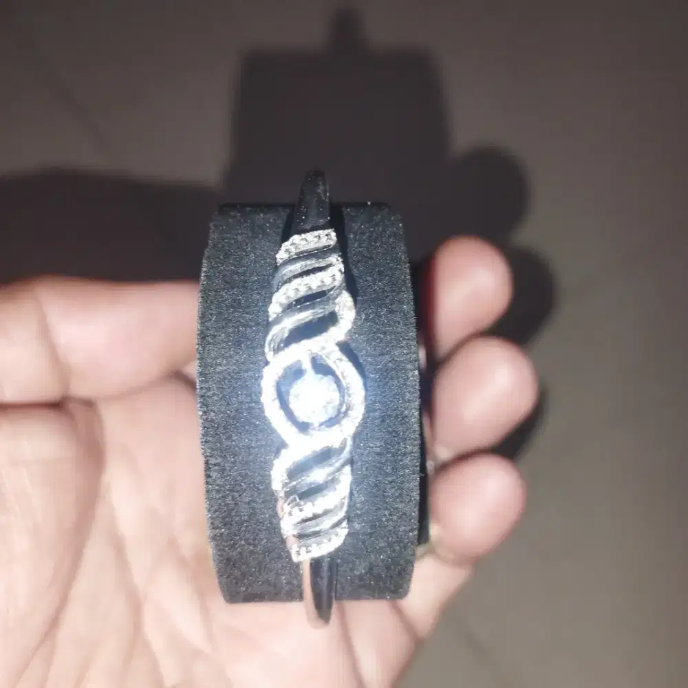 Gelang silver Sterling 925 plated mas putih 18k