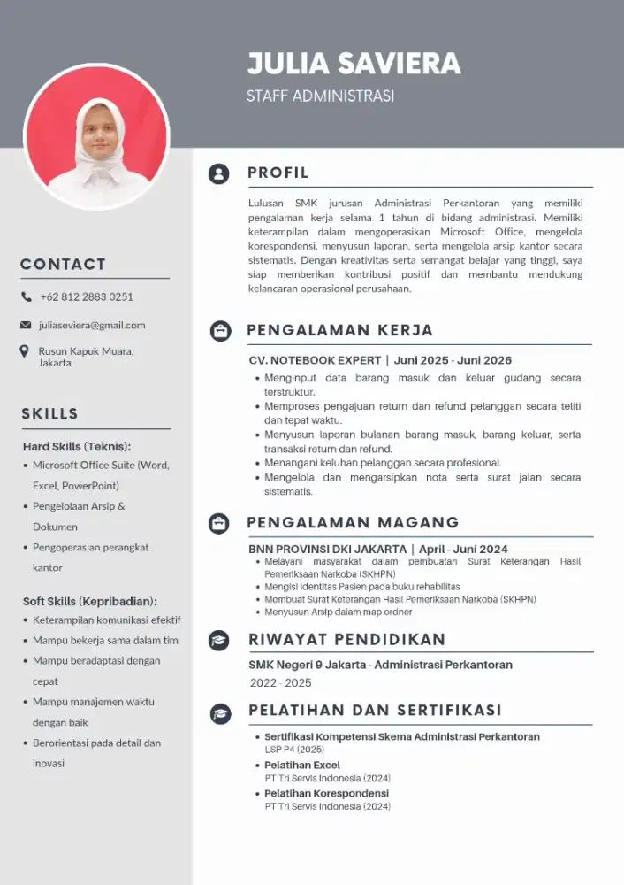 Siap Bekerja Sebagai Staff Administrasi